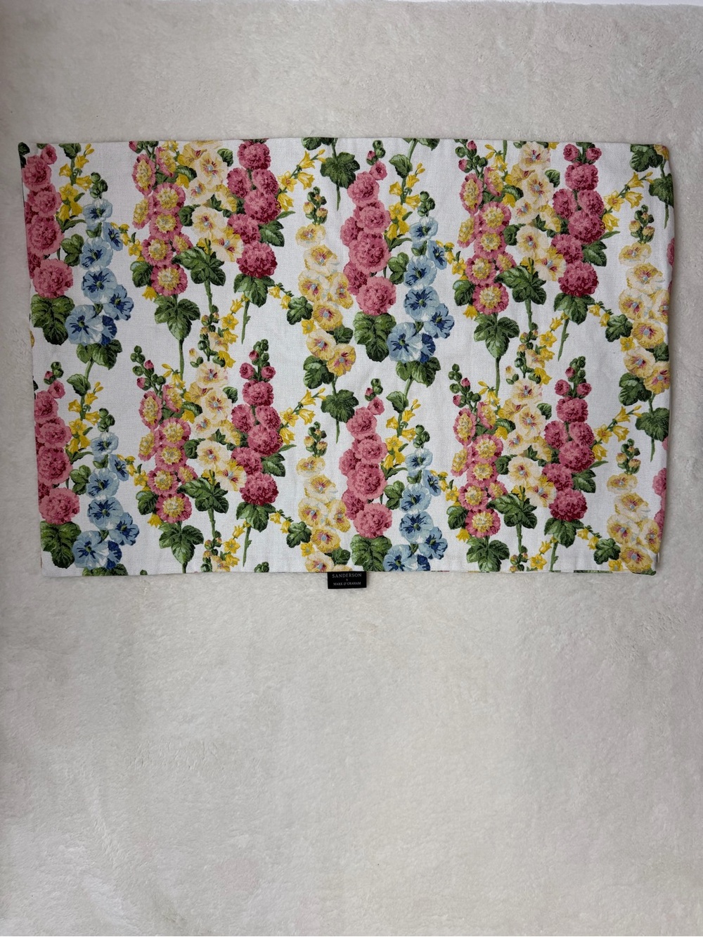Sanderson x Mark & Graham Floral Lumbar Pillow Cover Pink Yellow Blue